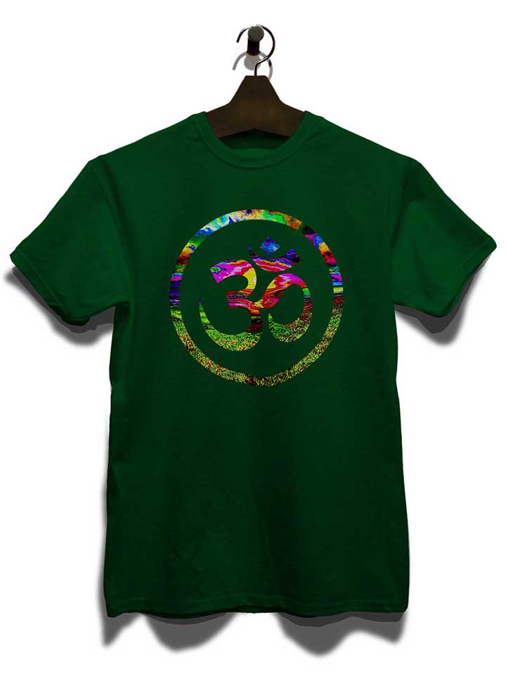 om-symbol-batik-t-shirt dunkelgruen 3