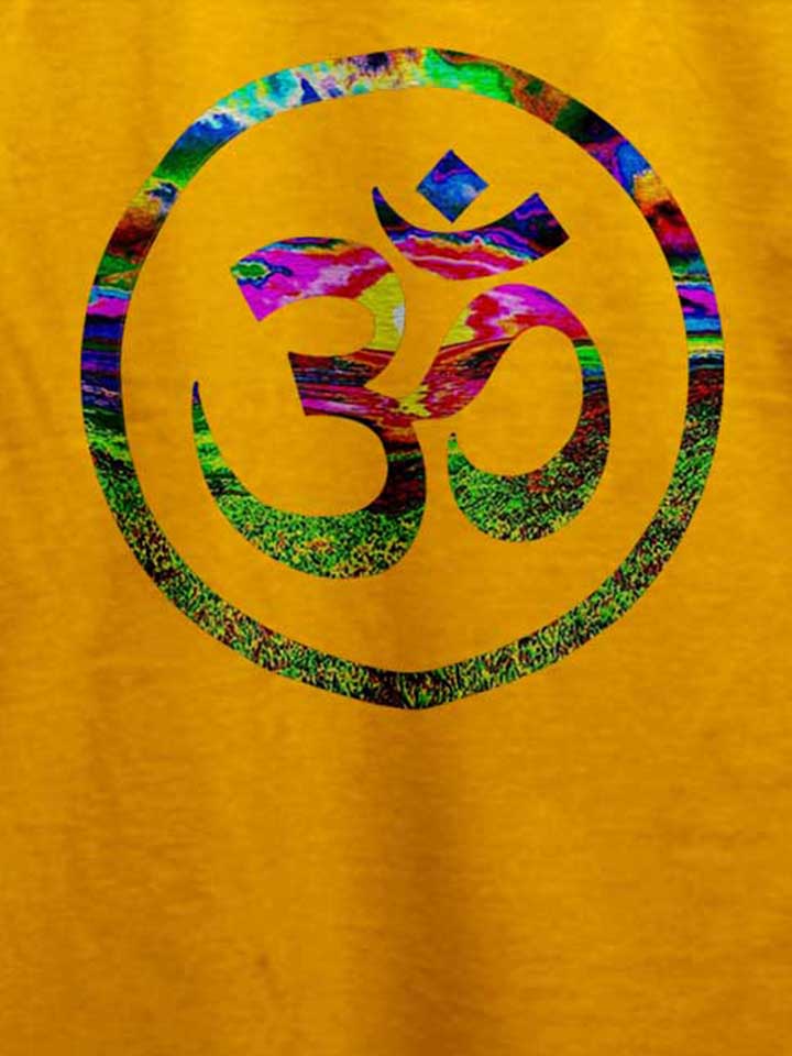 om-symbol-batik-t-shirt gelb 4