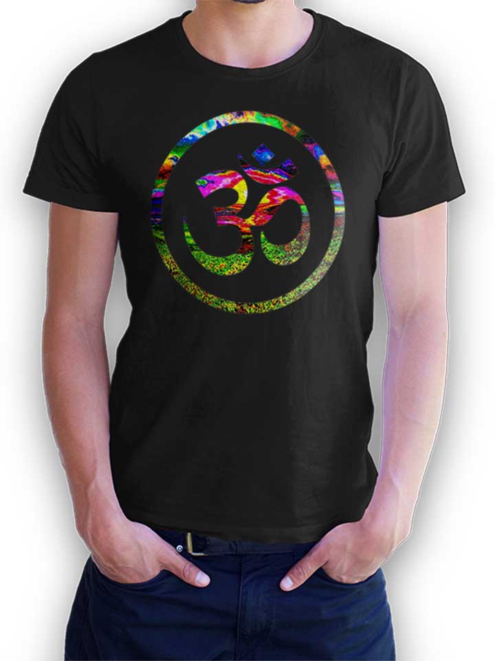 om-symbol-batik-t-shirt schwarz 1