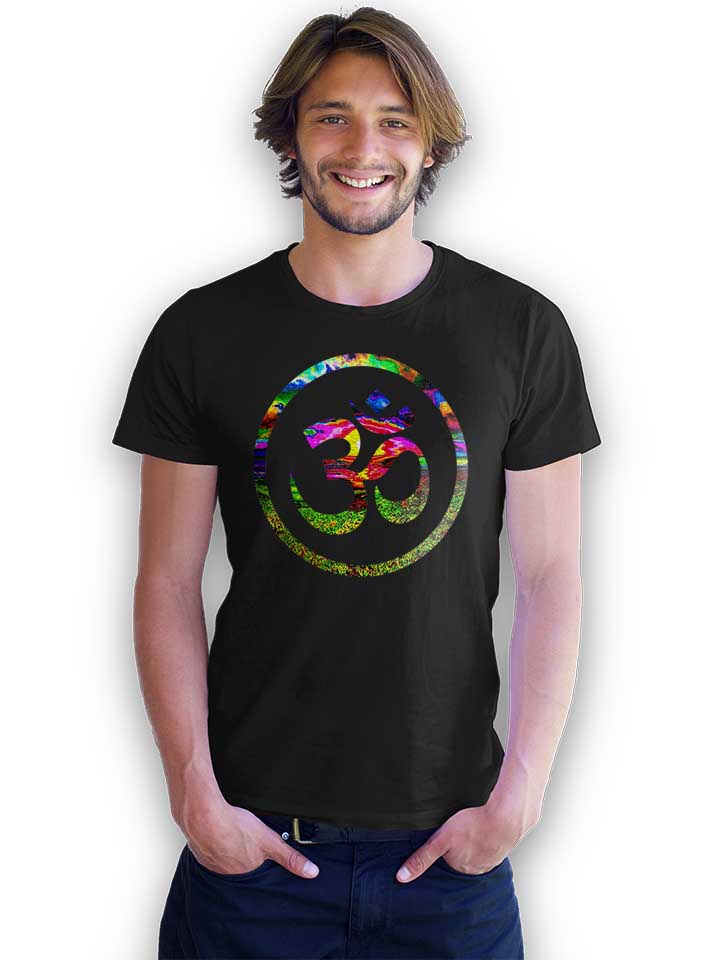 om-symbol-batik-t-shirt schwarz 2