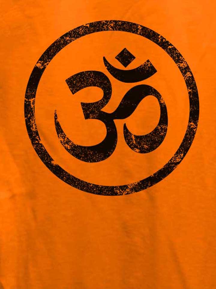 om-symbol-vintage-damen-t-shirt orange 4