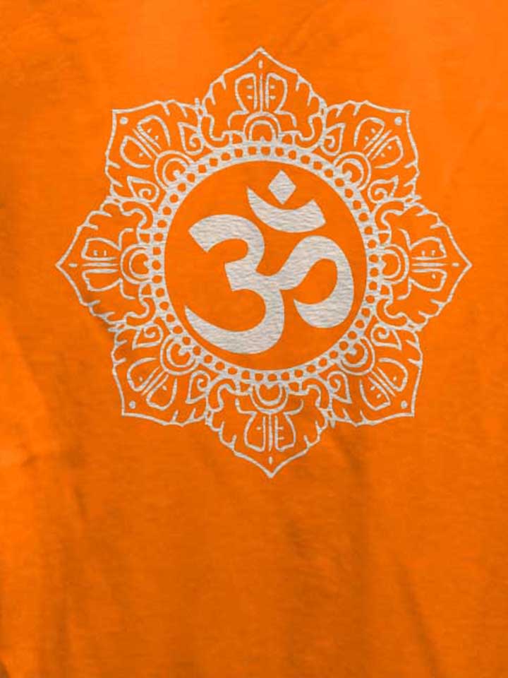 om-symbol-white-damen-t-shirt orange 4