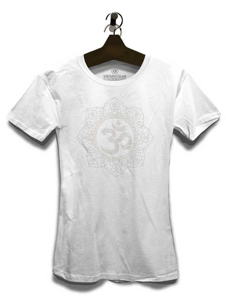 om-symbol-white-damen-t-shirt weiss 3