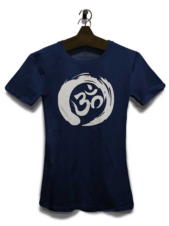 om-symbol-zen-circle-damen-t-shirt dunkelblau 3