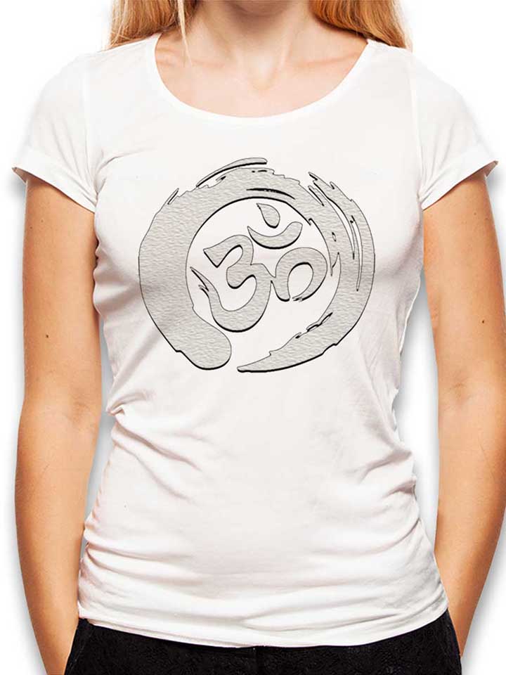 om-symbol-zen-circle-damen-t-shirt weiss 1