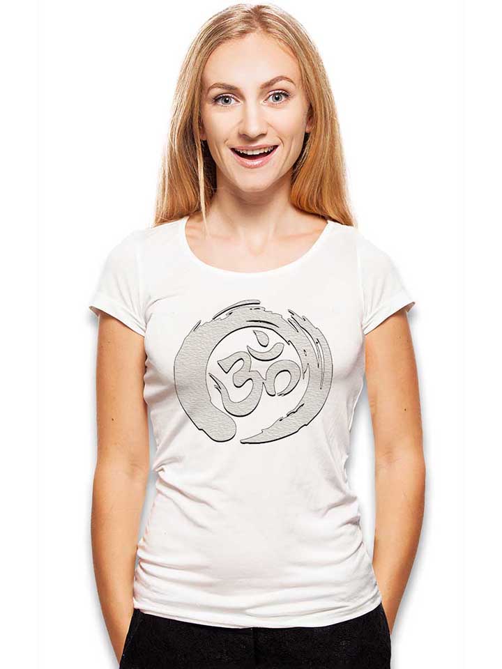 om-symbol-zen-circle-damen-t-shirt weiss 2