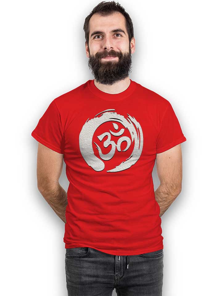 om-symbol-zen-circle-t-shirt rot 2