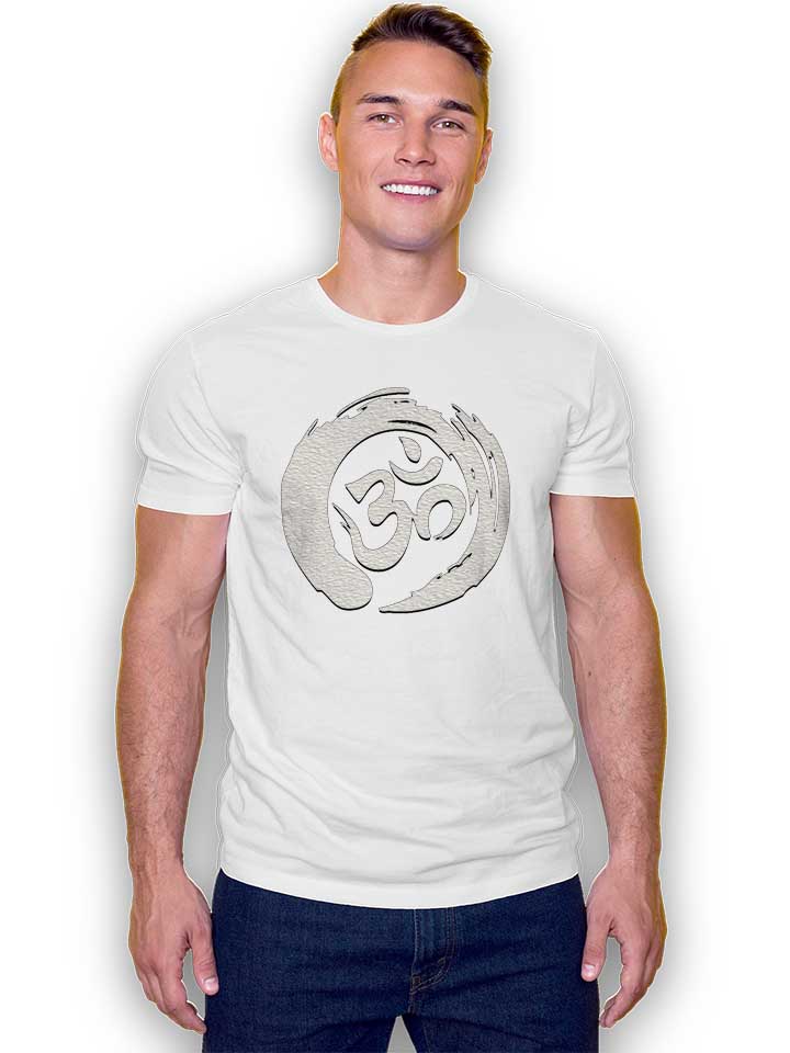 om-symbol-zen-circle-t-shirt weiss 2