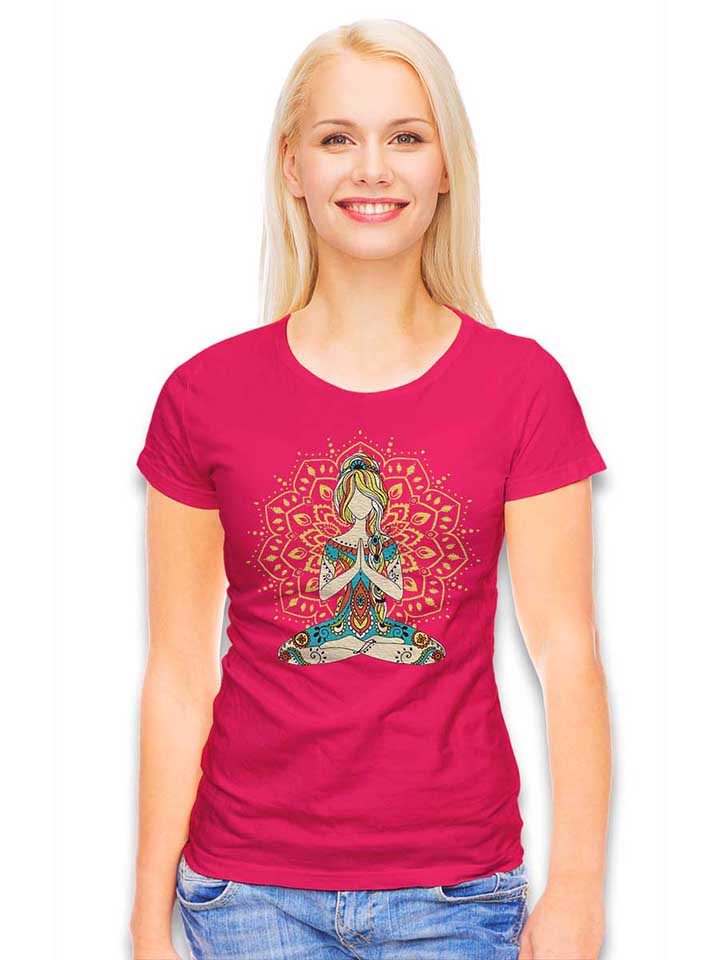 om-yoga-damen-t-shirt fuchsia 2