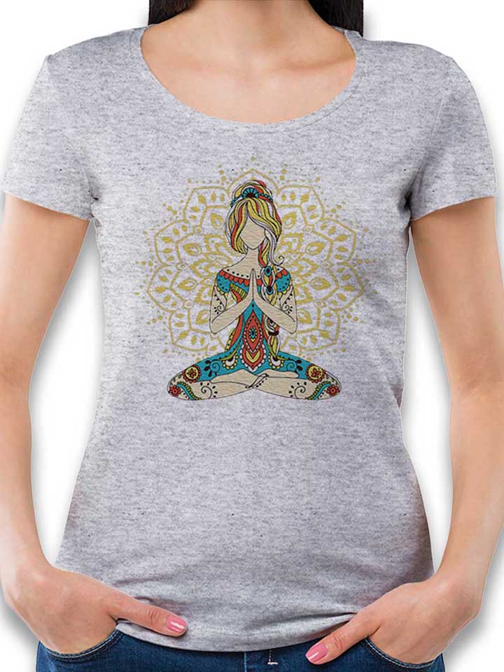 om-yoga-damen-t-shirt grau-meliert 1