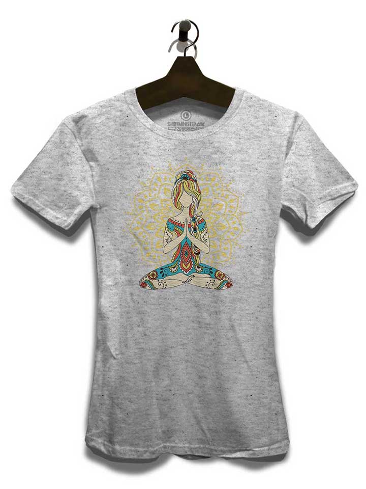 om-yoga-damen-t-shirt grau-meliert 3