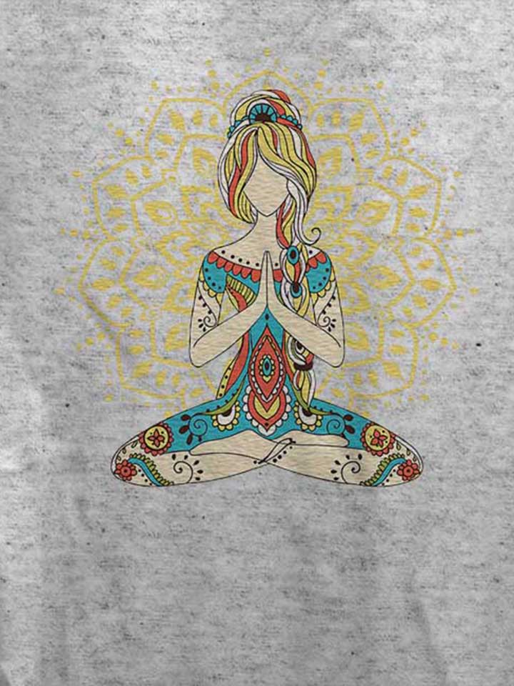 om-yoga-damen-t-shirt grau-meliert 4