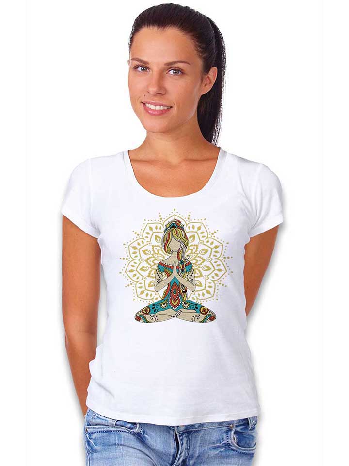 om-yoga-damen-t-shirt weiss 2