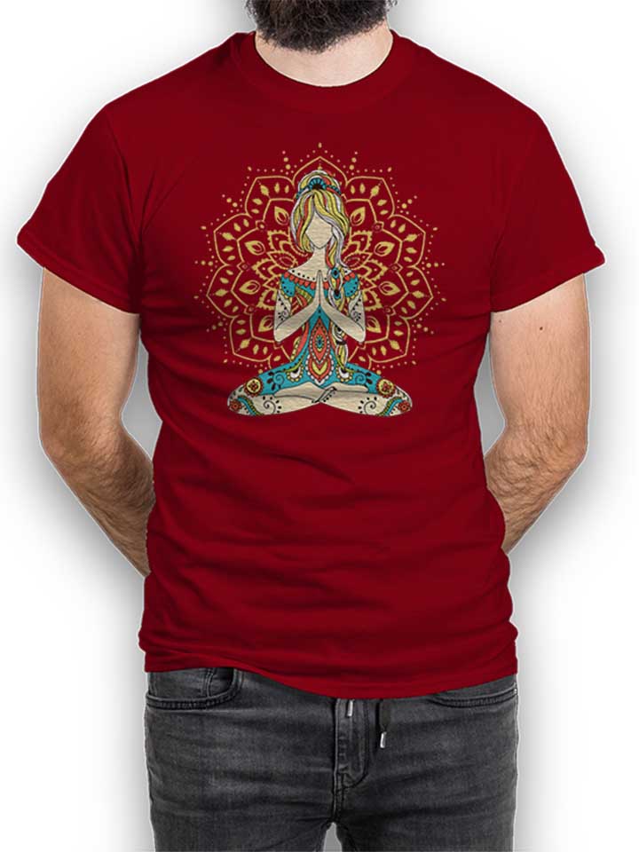 Om Yoga T-Shirt maroon L