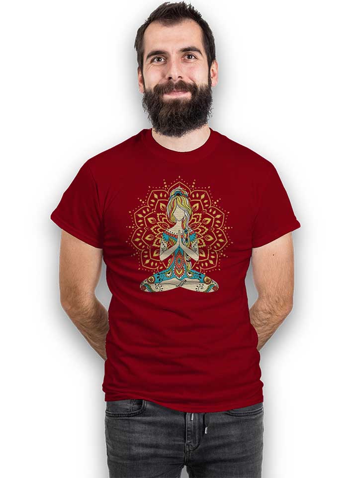 om-yoga-t-shirt bordeaux 2