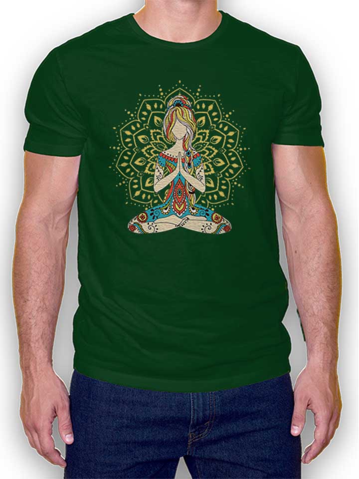 Om Yoga T-Shirt vert-fonc L
