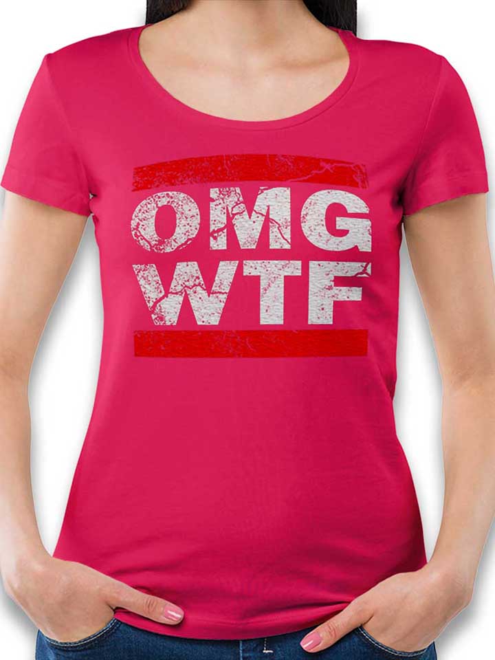 omg-wtf-damen-t-shirt fuchsia 1