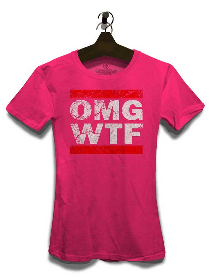 omg-wtf-damen-t-shirt fuchsia 3