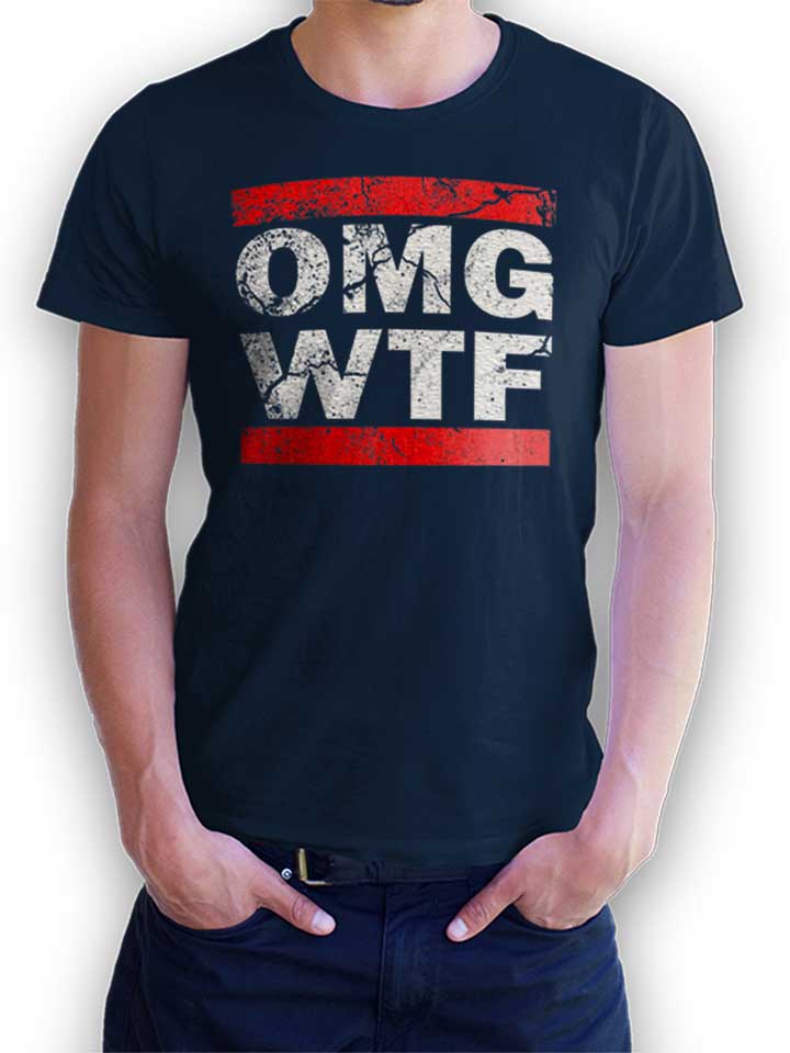 Omg Wtf T-Shirt navy L