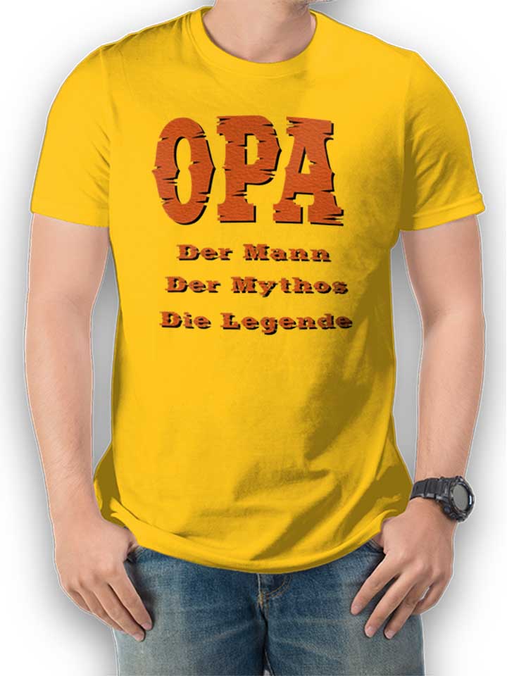 Opa Der Mann T-Shirt gelb L