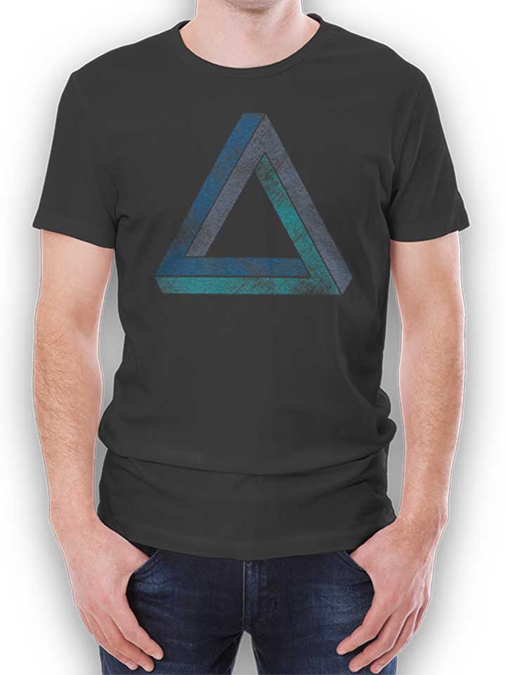 Optical Illusions Triangle 02 T-Shirt dunkelgrau L