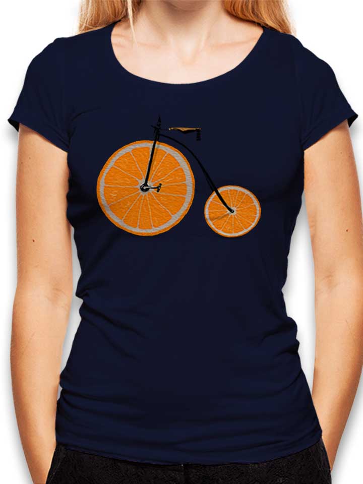 Orange Bike Damen T-Shirt dunkelblau L