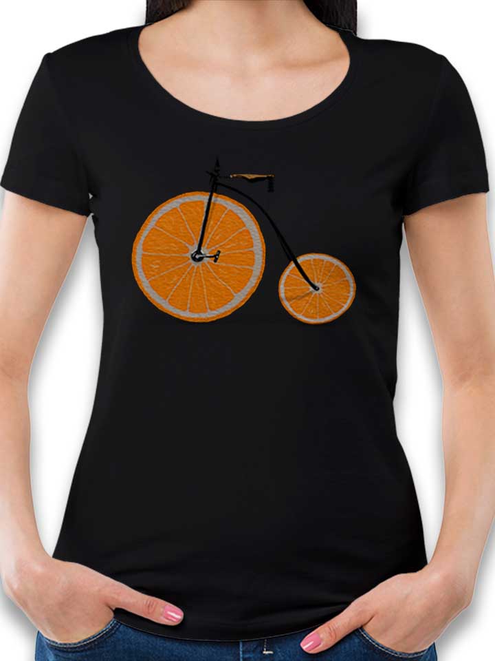 Orange Bike Damen T-Shirt schwarz L