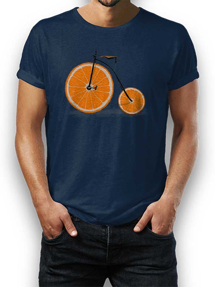 Orange Bike T-Shirt dunkelblau L