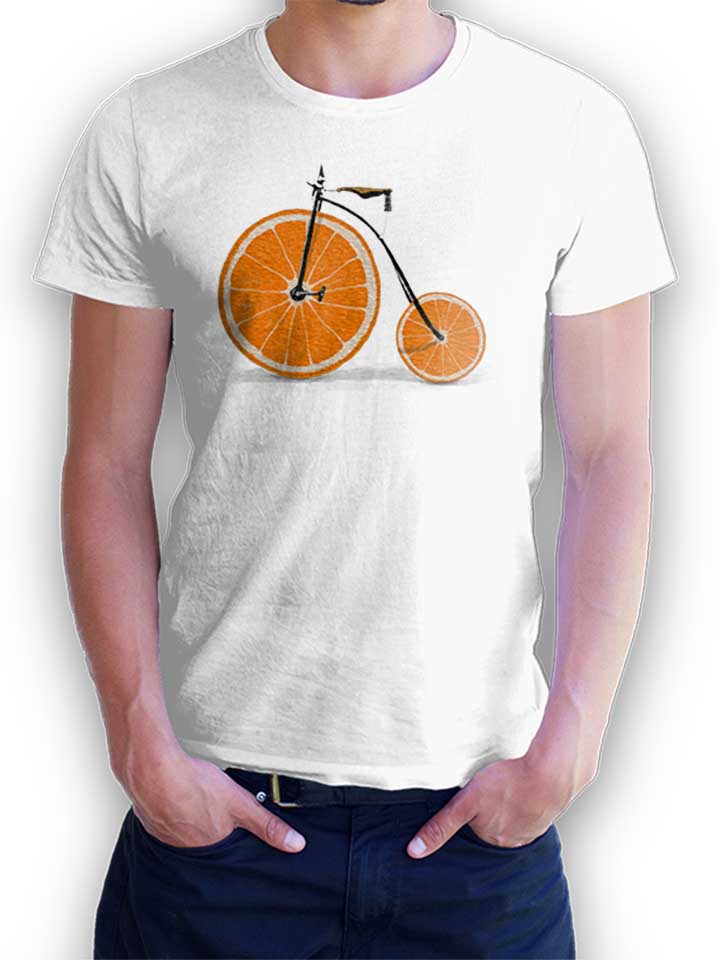 Orange Bike T-Shirt blanc L