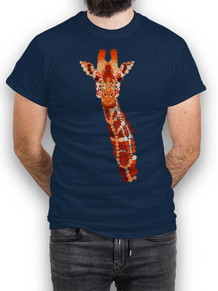 Orange Giraffe T-Shirt dunkelblau L