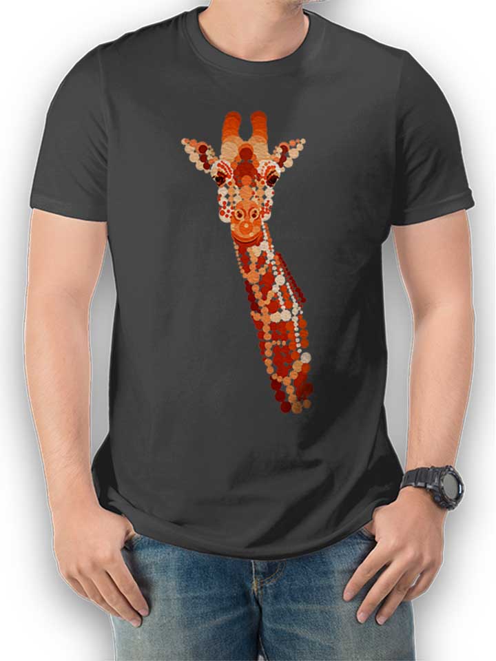 Orange Giraffe T-Shirt dunkelgrau L