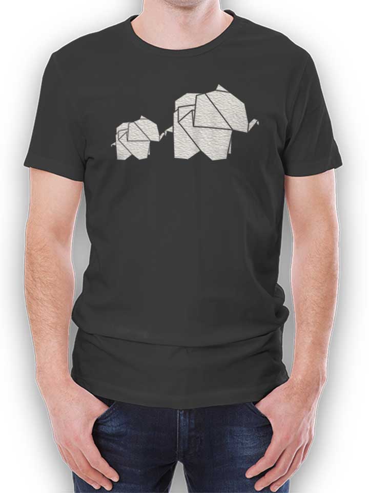 Origami Elephants T-Shirt dunkelgrau L