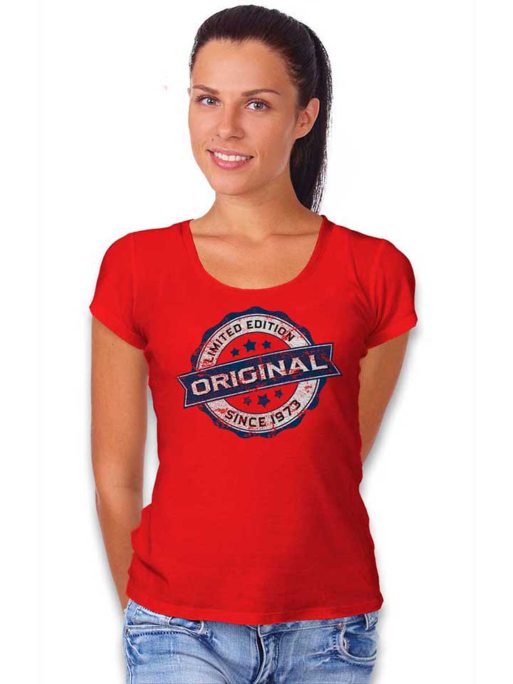 original-since-1973-damen-t-shirt rot 2