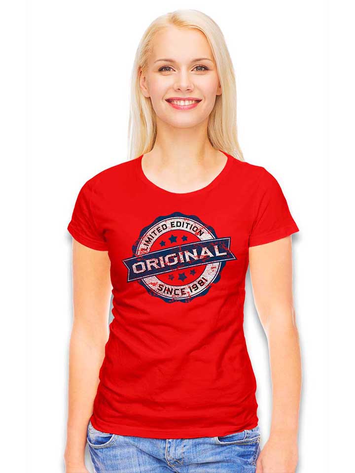 original-since-1981-damen-t-shirt rot 2