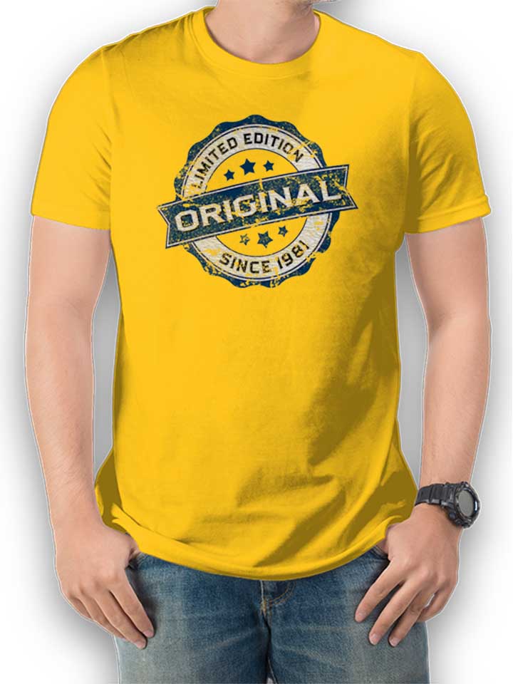 Original Since 1981 T-Shirt yellow L