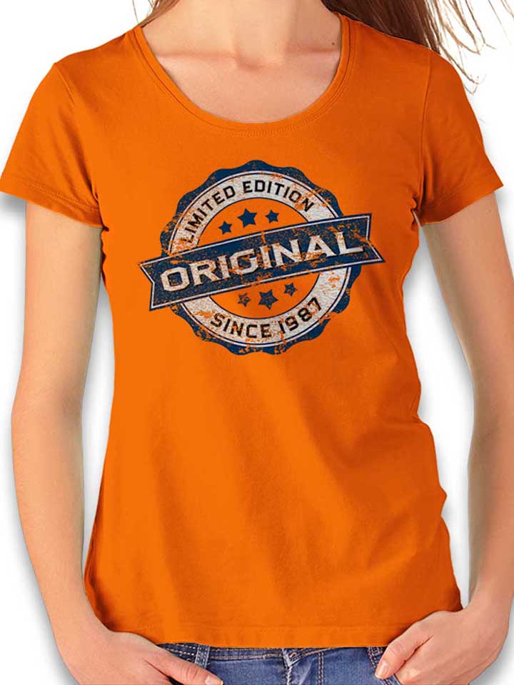 original-since-1987-damen-t-shirt orange 1