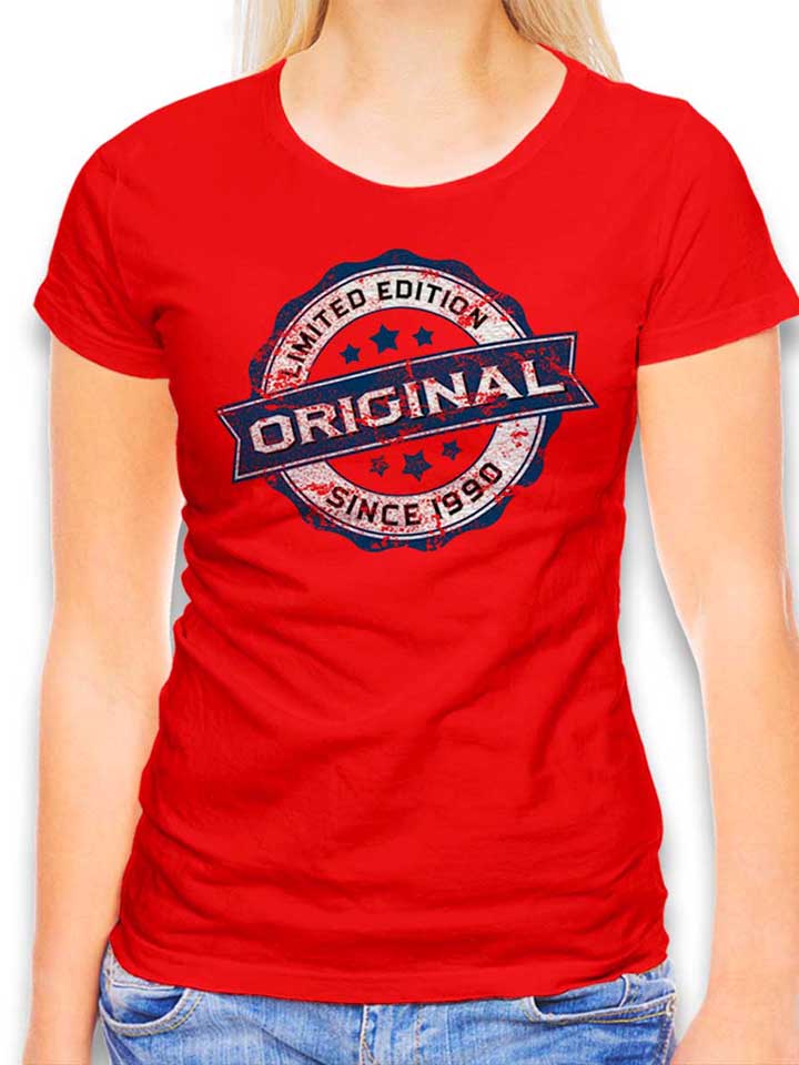 original-since-1990-damen-t-shirt rot 1