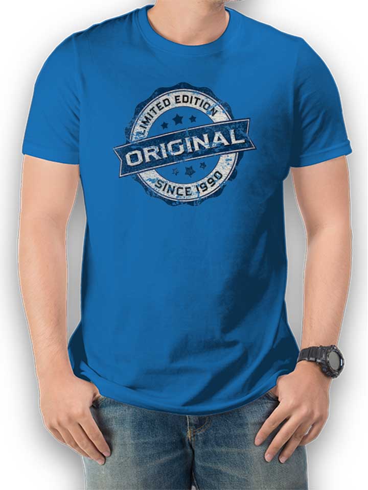 Original Since 1990 T-Shirt bleu-roi L