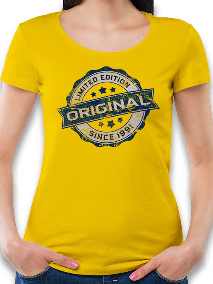 original-since-1991-damen-t-shirt gelb 1