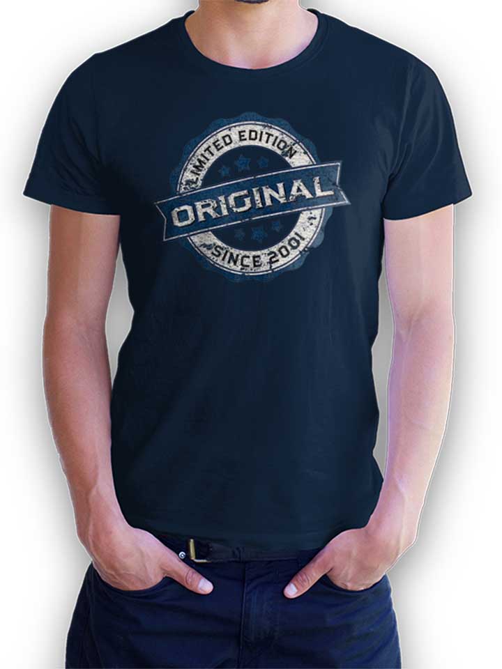 Original Since 2001 T-Shirt dunkelblau L
