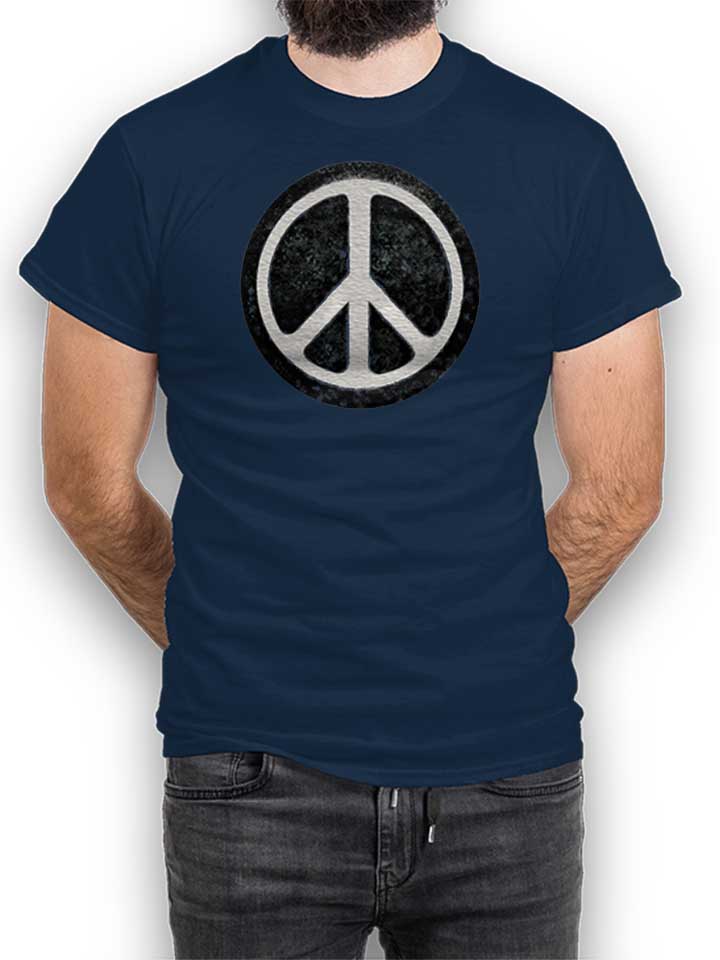 Original Vintage Peace Sign T-Shirt dunkelblau L