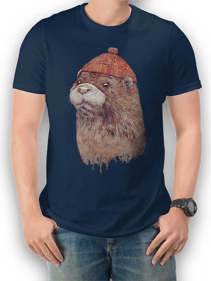 Otter 02 T-Shirt dunkelblau L