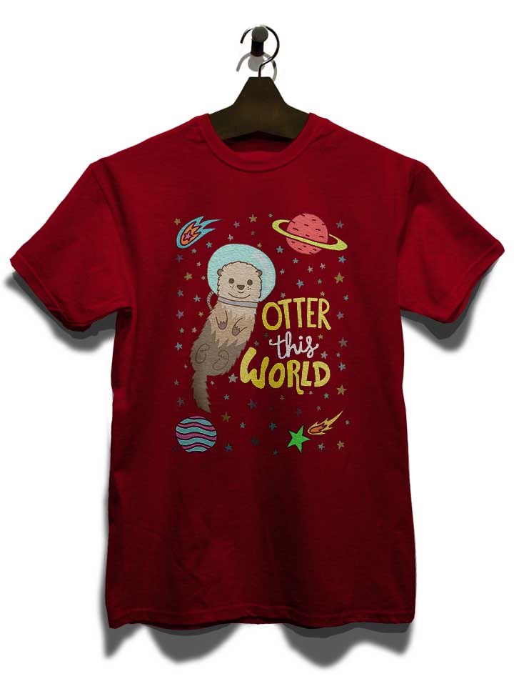 otter-astronaut-t-shirt bordeaux 3