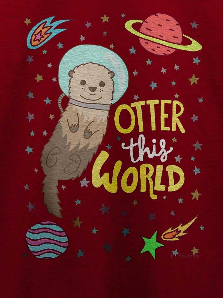 otter-astronaut-t-shirt bordeaux 4