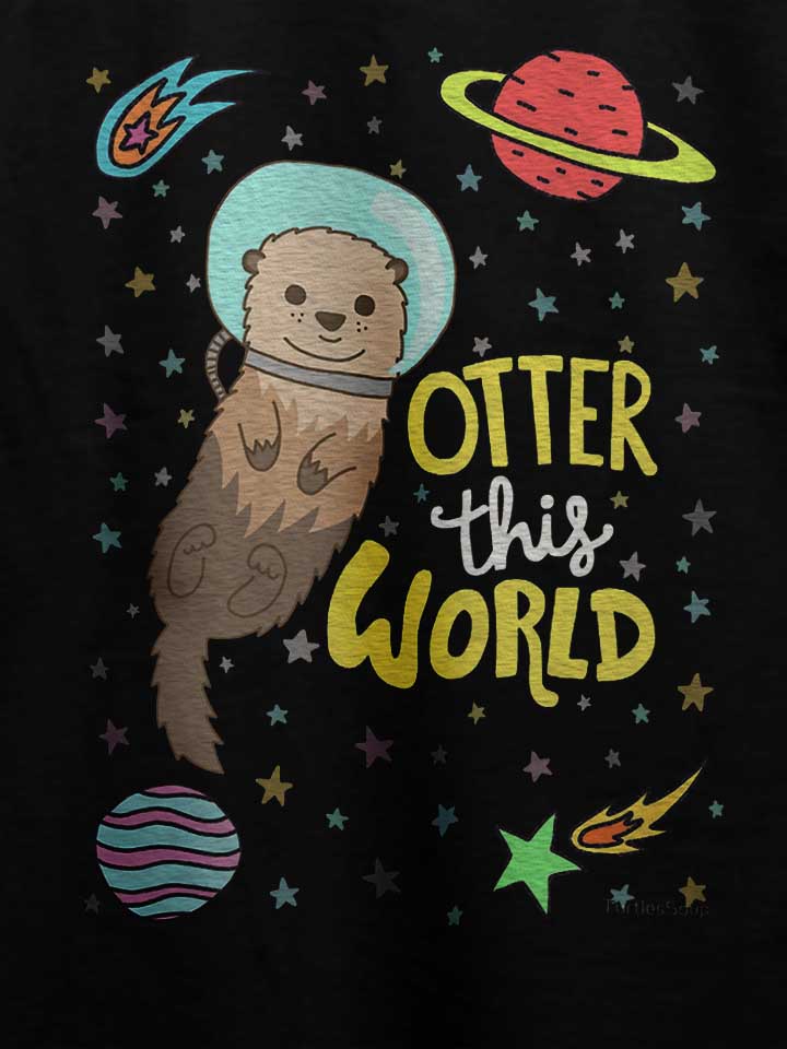 otter-astronaut-t-shirt schwarz 4