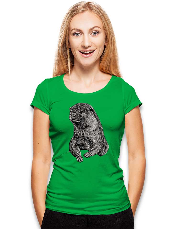 otter-ink-damen-t-shirt gruen 2