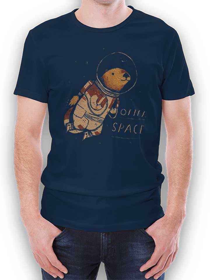 Otter Space Astronaut T-Shirt dunkelblau L