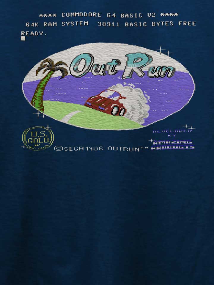 outrun-t-shirt dunkelblau 4
