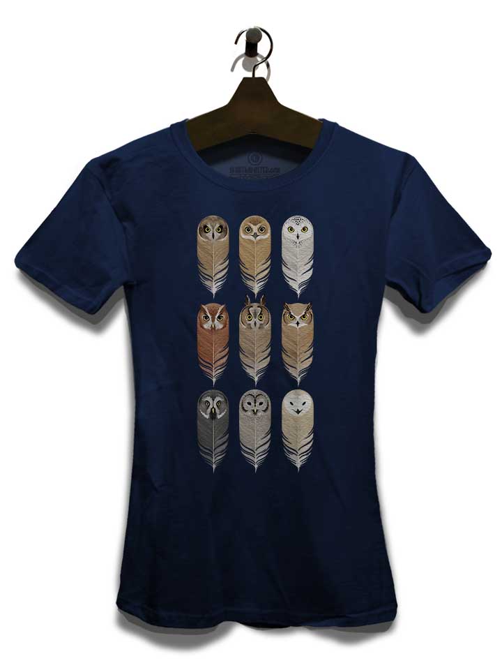 owl-feathers-damen-t-shirt dunkelblau 3