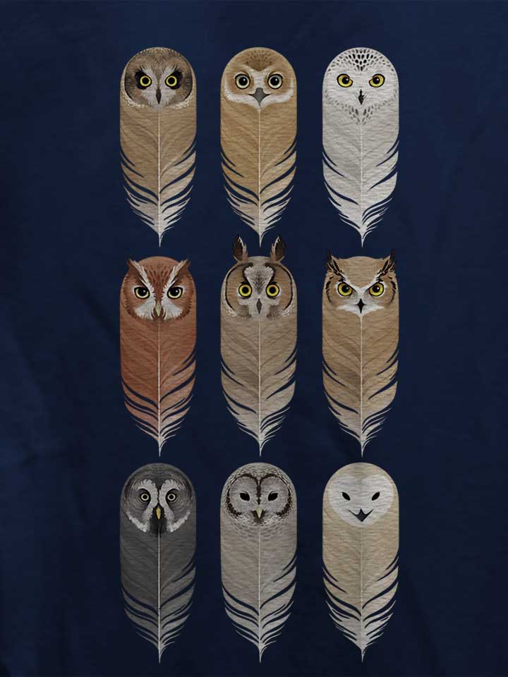 owl-feathers-damen-t-shirt dunkelblau 4